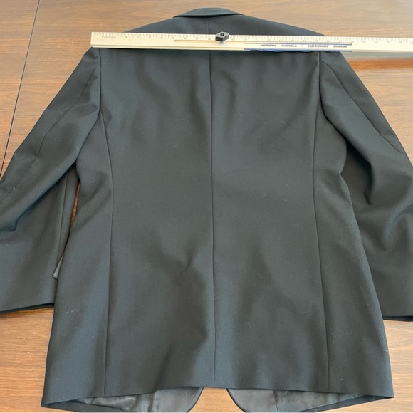 Stafford Men Black Tuxedo Tux Jacket Satin Notched Lapels 3-Button Wool 41R - Picture 9 of 9